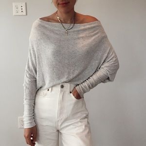 Off the shoulder sweater